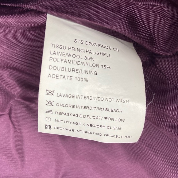 Elegant Women's Burgundy Peacoat - Picture 6 of 8